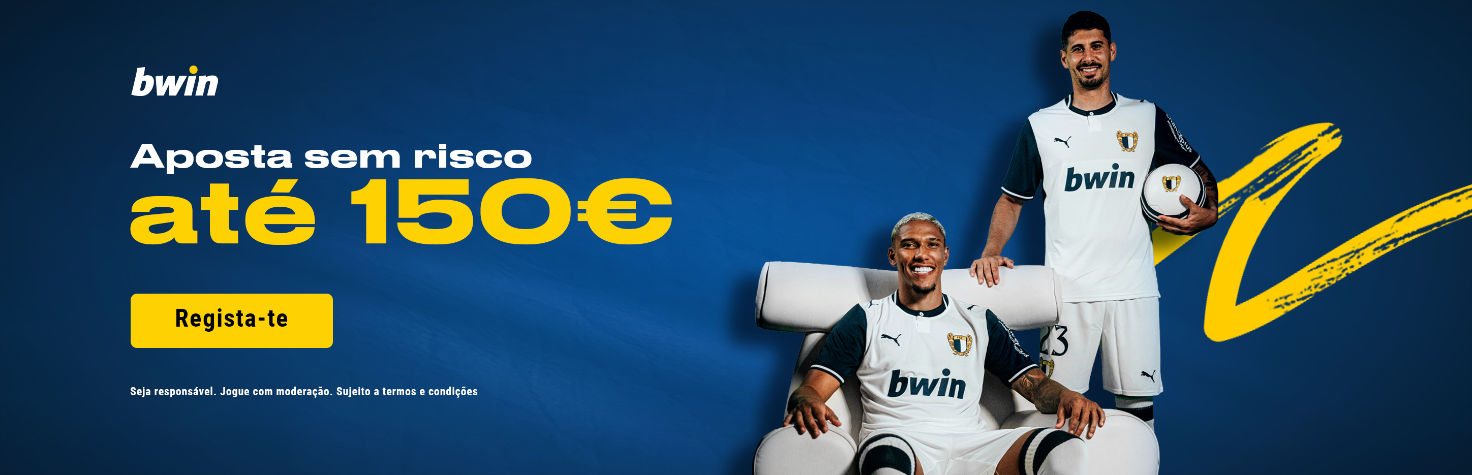 bwin: Aposta sem risco até 150€. Regista-te.